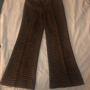 Wool wide leg pants